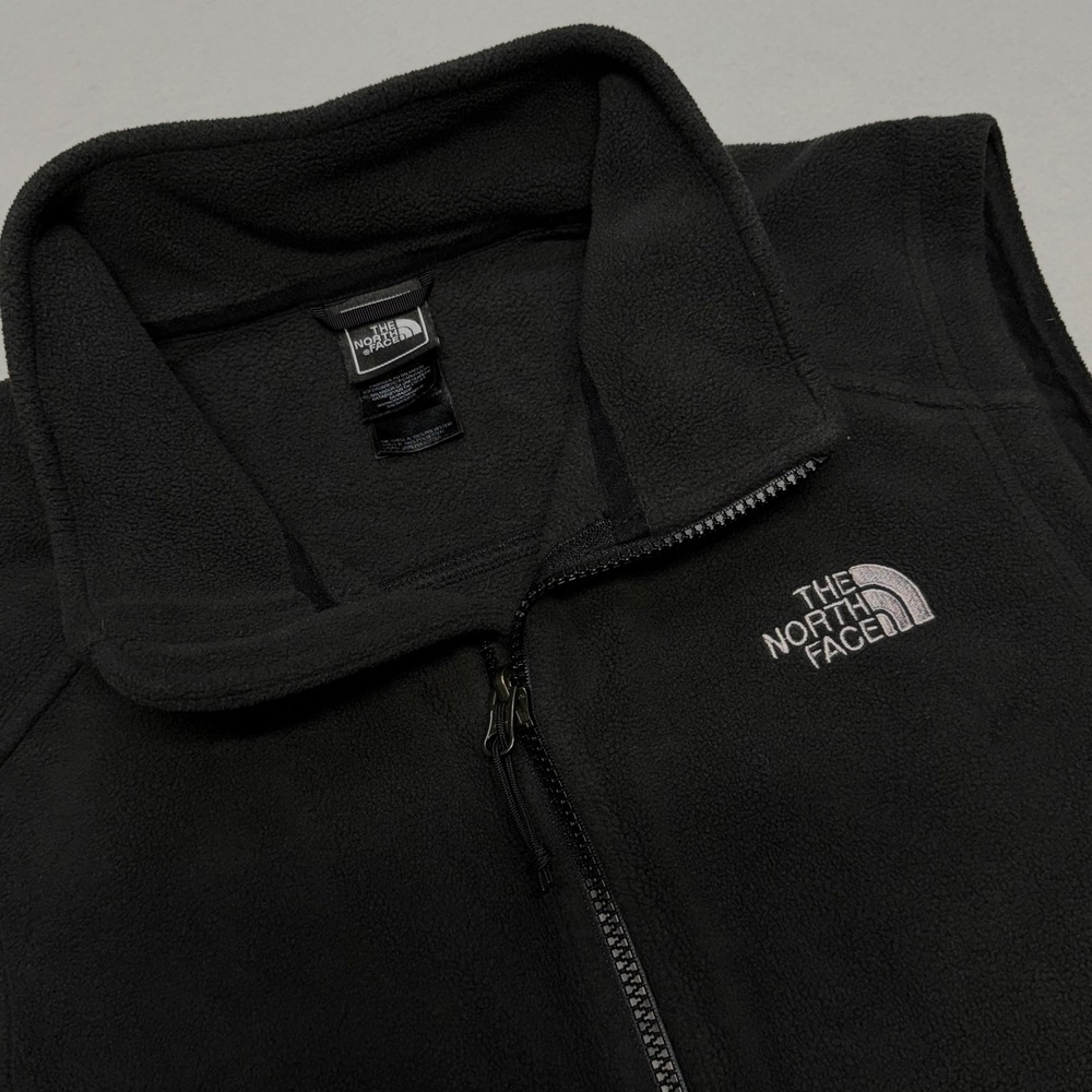 The North Face Mens Black Full Zip Fleece Vest FlashDry Size L Large